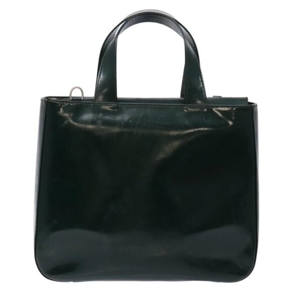 GUCCI Hand Bag Enamel Green Silver - Picture 11 of 16